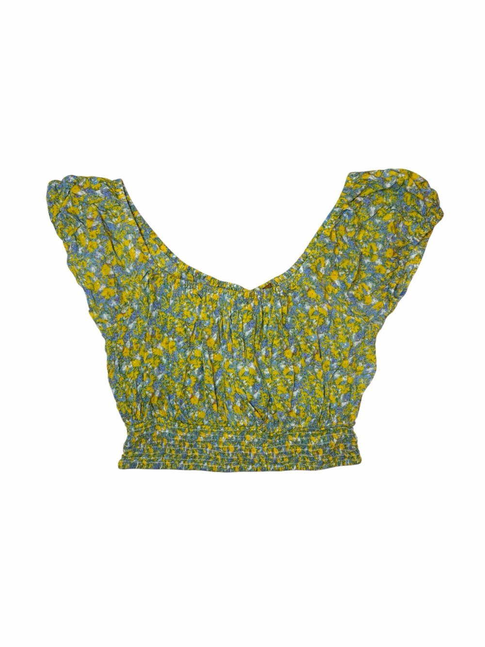 🌼 Free People Floral Smocked Crop Top 🌼